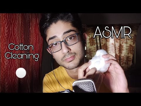 ASMR Hindi Super Relaxing ⚪ Cleaning you with Cotton 😁 Mouth Sounds and Visual Triggers