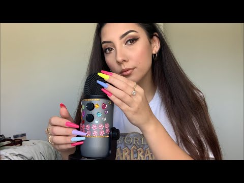 ASMR Fast & Aggressive Brain Tingling Mic Scratching with Extra Long Nails | No Talking