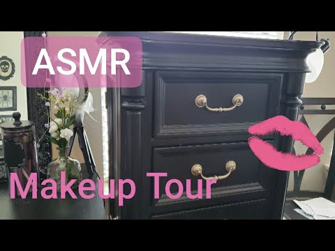 *asmr* Makeup Drawers Organization (soft spoken, tapping, rummaging)