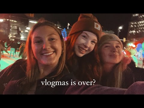 ice skating with friends & baking a cake ! | vlogmas is over?