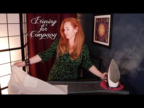 1 Hr 🌟 Ironing for Company, Comfort & Rest 🌟 No Talking ASMR 🌟 Steam, Fabric, Hangers, Moving Around