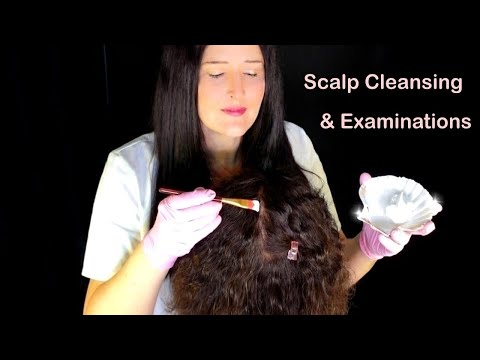 ASMR Scalp Check & Foam Cleansing on Curly Hair (Whispered)