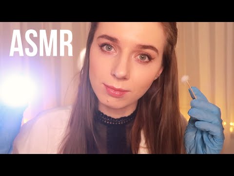 ASMR Ultimate Ear Cleaning. Medical hearing checkup in gloves. Repeating trigger words.