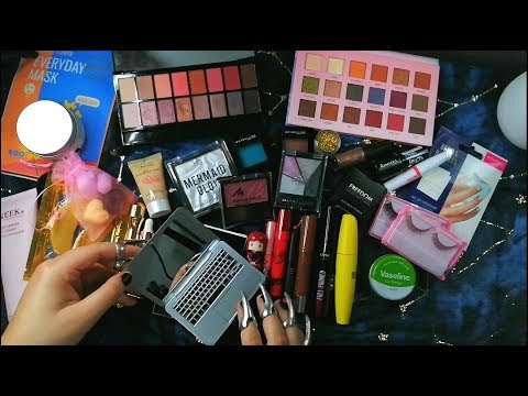 ASMR Make Up & Skincare Collection | Tapping Sounds (Whispered)