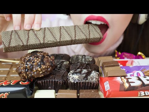 NEW BEST CHOCOLATE CANDY FOR ASMR | Brownies, Pralines & Chocolate Bars (Eating Sounds)