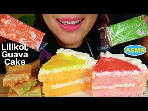 ASMR LILIKOI CAKE+GUAVA CAKE+LILIKOI BAR EATING SOUND |릴리코이 케익+구아바케익+릴리코이바 리얼사운드 먹방 |CURIE.ASMR