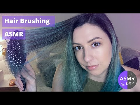 ASMR | Brushing my long blue hair