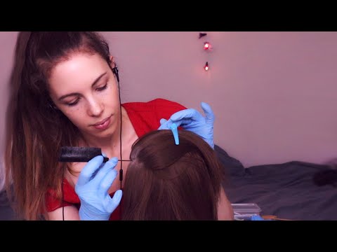ASMR Super RELAXING Scalp Check - Gloves, Parting, Comb, Brushing...