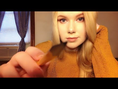 UPCLOSE PERSONAL ATTENTION ASMR *PENCIL TRIGGERS & INAUDIBLE WHISPERS*