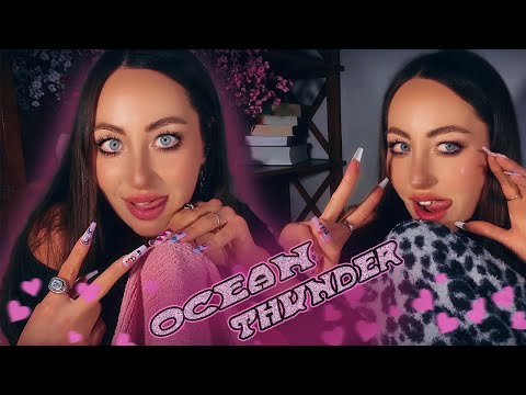1H ASMR | Ocean Thunder (towel sounds) OMG I fell asleep on my own while I was editing this 🤤😱😴🛌