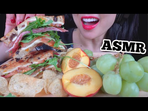 ASMR BEST HOMEMADE SANDWICH + FRESH FRUITS (EATING SOUNDS) NO TALKING | SAS-ASMR