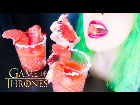 ASMR: Bloody Grapefruit Drink | Game of Thrones-Themed ~ Relaxing Eating Sounds [No Talking|Vegan] 😻