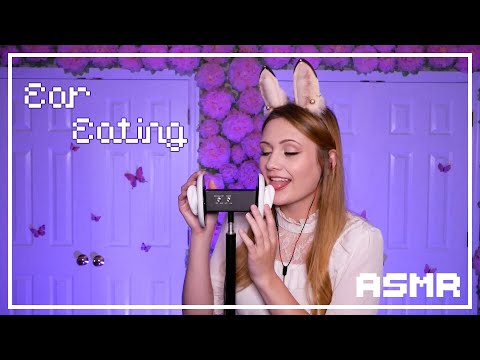 ASMR Ear Eating with Verbal Triggers (tapping, kisses, tongue fluttering)
