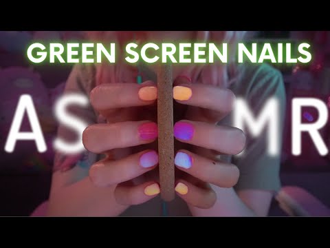 Rainbow Reverb ASMR | Green Screen Nails