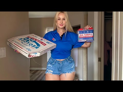 ASMR Pizza Delivery Girl Gives You Cranial Nerve Exam - Roleplay