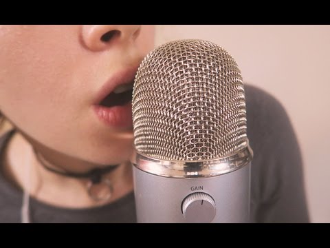 Close Up Mouth Sounds, Ear Eating, Counting, Unintelligible, trigger Words With Lens Brushing - ASMR
