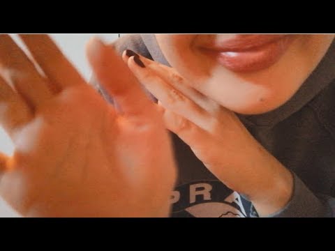 ASMR I Up Close Mouth Sounds w/ Slow Hand Movements
