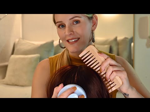 ASMR Hair brushing and Scalp massage - Gentle Whisper