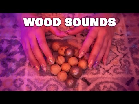 ASMR Wooden Balls 💎 Wood Sounds, No Talking