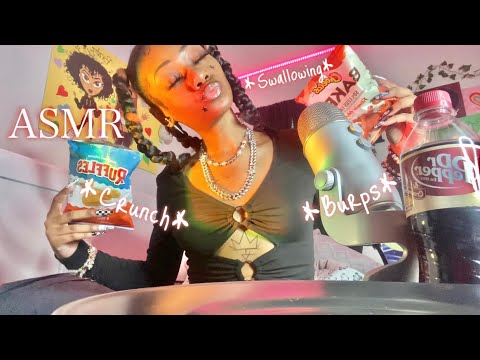 ASMR | Eating Chips & Drinking Soda 🥤✨ (Mouth & Crunch Sounds ) #asmreating