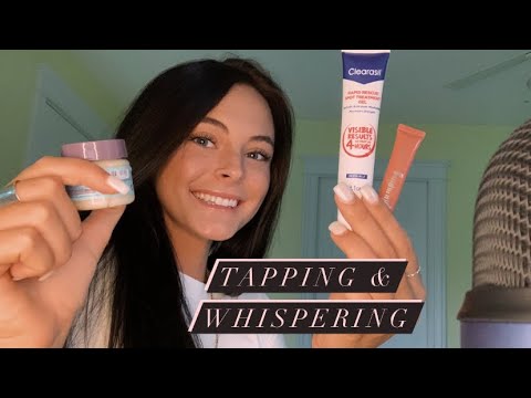 ASMR | Tapping & Whispering | Reading Labels + Light Chatting