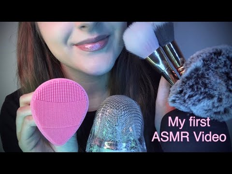 Mein erstes ASMR | head massage, mic scratching, brushing [plastic wrap] - (no talking) | Lidi ASMR