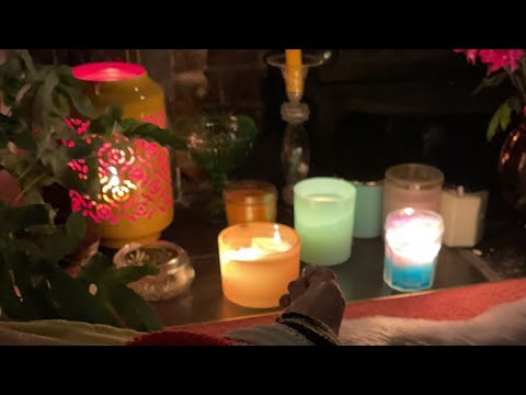 ASMR candles n whispers with my gawky feet and some of my favourite plants