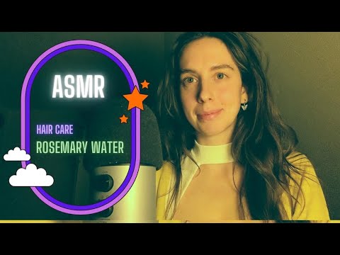 ASMR | Self care | Trying Rosemary water | Hair Care | Scalp Massage | Hair Brushing | Very tingly |