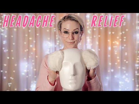(ASMR) Headache Relief Face Massage with Dummy Head Mic 🗿 ~ & background music ~