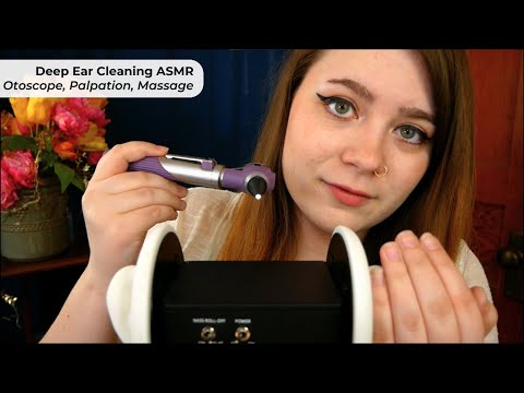 Deeply Cleaning Your Ears Inside & Out (Ear Palpation, Otoscope, Massage) 💤 ASMR Soft Spoken RP
