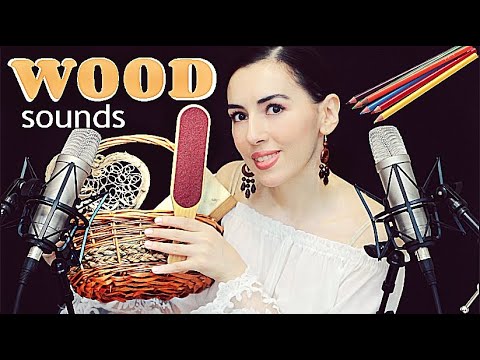 ASMR Wood Triggers ~ New Sounds ~ ASMR Tapping, Scratching, Brushing Wood Sounds for Sleep & Study