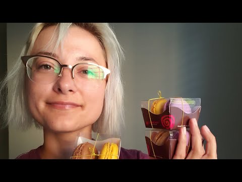 ASMR + Mukbang | Snacking & Tapping on Tasty Macarons