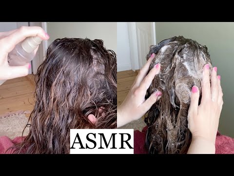ASMR | Hair Wash with LOTS of Spraying Sounds 🧖🏼‍♀️💕 (hair play, shampooing, brushing, no talking)