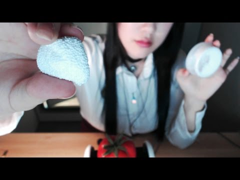 No Talking ASMR Clay and Form clay sticky fingers sounds 천사점토와 폼클레이 주물럭(?)