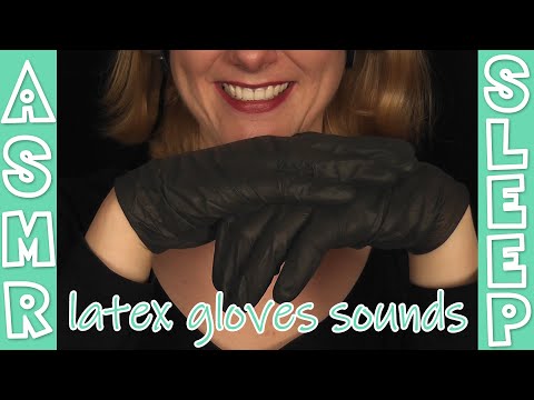 ASMR latex gloves sounds [closeup, hand movements, breathing]
