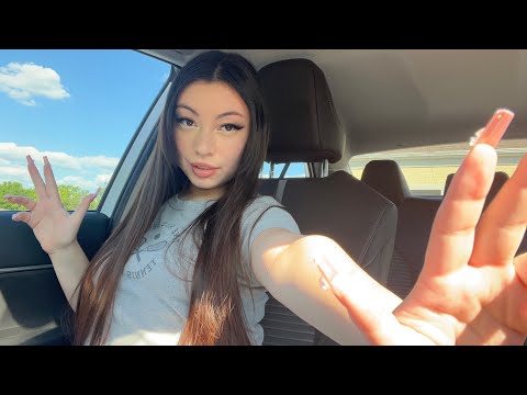 Fast ASMR in my Car | Hand Movements, Nail Tapping, Plucking