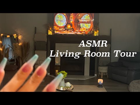 ASMR: Cozy weekend Vibes| Living Room Tour