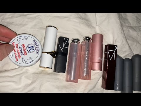 ASMR Lipstick Collection 👄 Lo-Fi Whispers + Gum