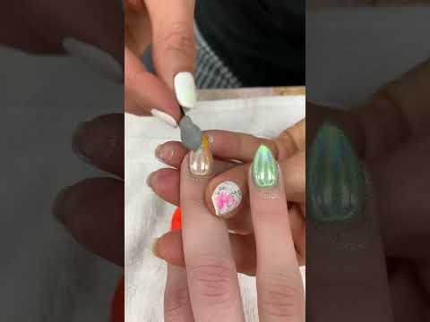 Colorful chrome nails ASMR