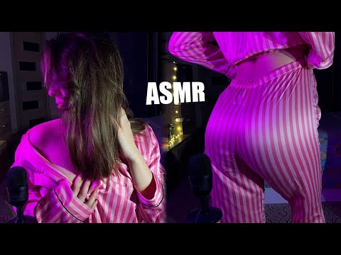 ASMR New Hot Pijamas Scratching Before Bedtime