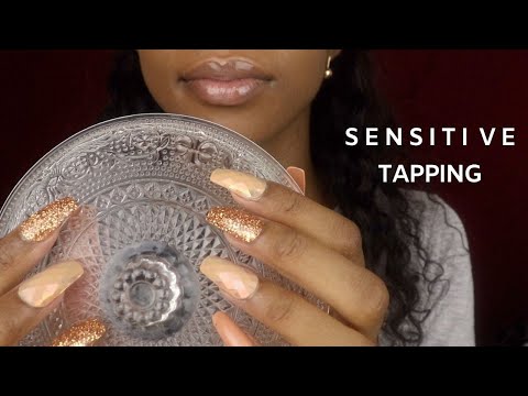 ASMR Sensitive Tapping + Scratching✨ on Textured Glass (No Talking)