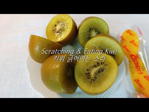 ASMR: Fruit Kiwi 키위 파먹는 소리 (자극적) scratching fruit 3d eating sounds mukbang ORANGE ASMR 오렌지