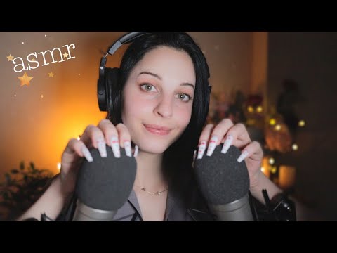 ASMR Slow Brain Scratching with occasional "Shhh" (mic scratch  w foam cover, soothing) ~2 H LOOPED