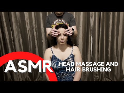 ASMR Head, Face, & Neck Massage w/ Hair Play | No Talking | ASMR Real Person