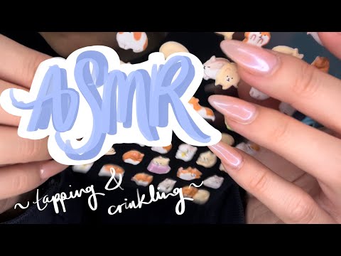 asmr: fast tapping and crinkling sounds