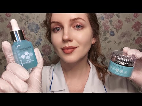 ASMR Face Cleansing. Oil Face Massage with Gloves