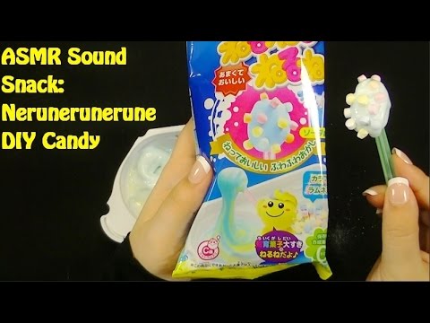 ASMR Binaural Sound Snack: Nerunerunerune DIY Candy Kracie Popin Cookin Set (Soda Flavor)
