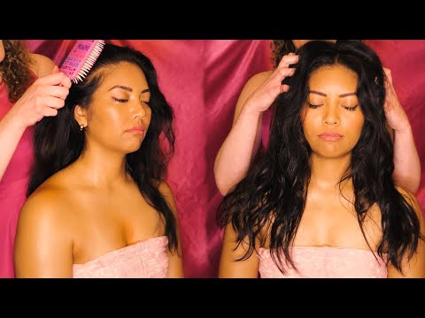 ASMR 💕 Beautiful Hair Brushing & Scalp Massage, Soft Whispering w/ Corrina Rachel