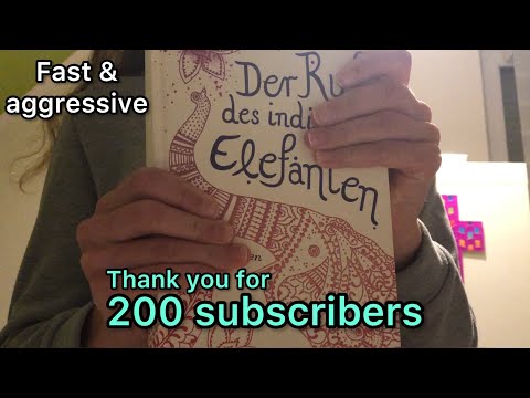 ASMR | 200 subscribers special | Fast & aggressive Book tapping and scratching 🎉