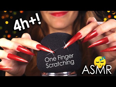 [4 Hours + ASMR No Talking] 😴 One finger Deep Brain Scratching